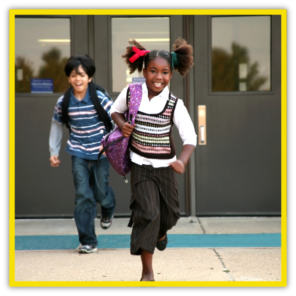 students running