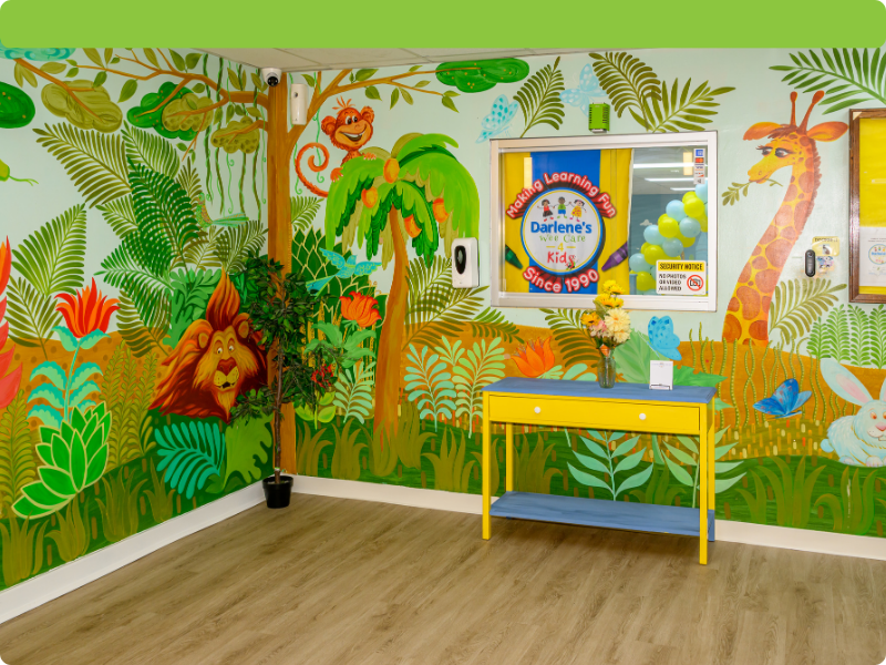 Interior view of a classroom